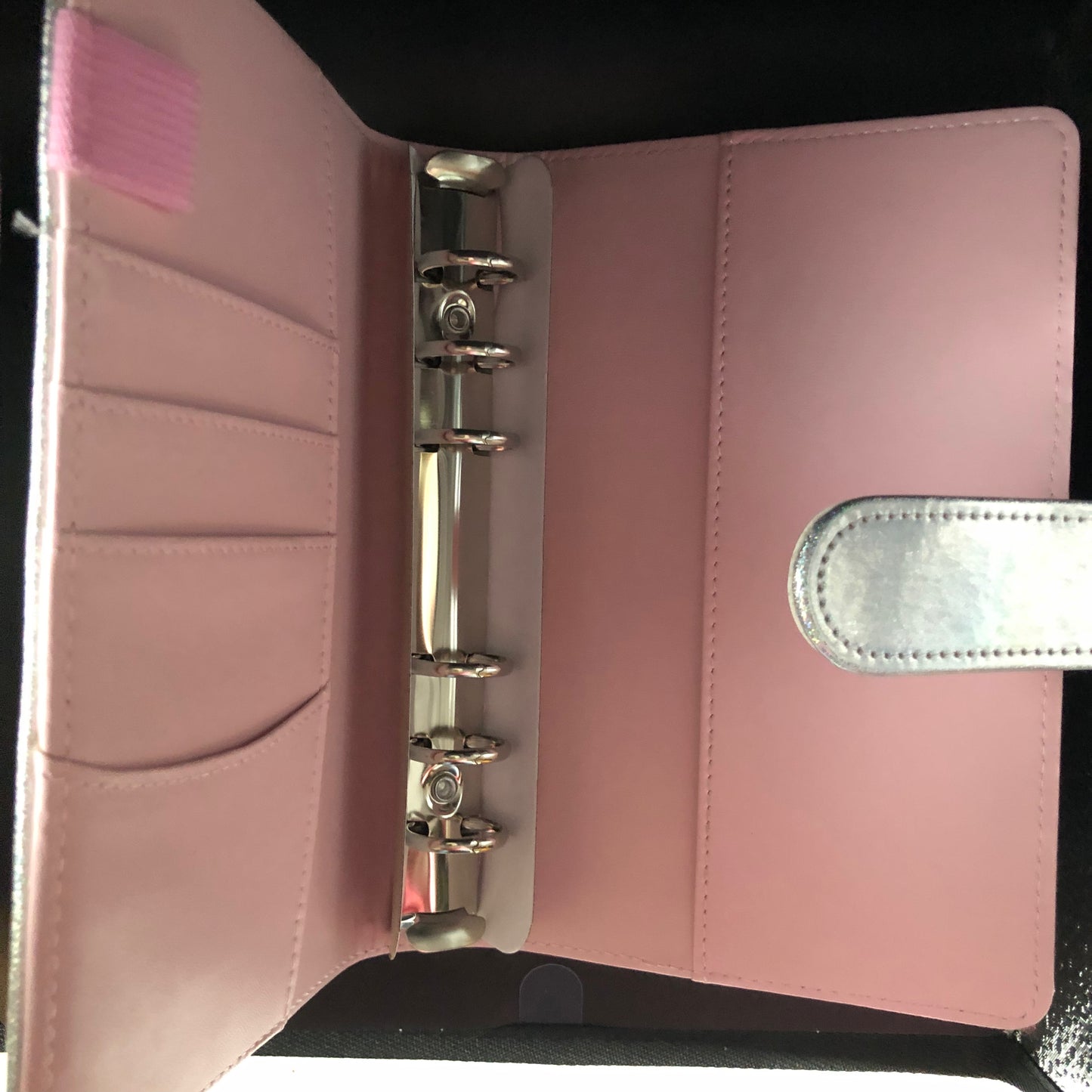 Holographic Silver Budget Binder