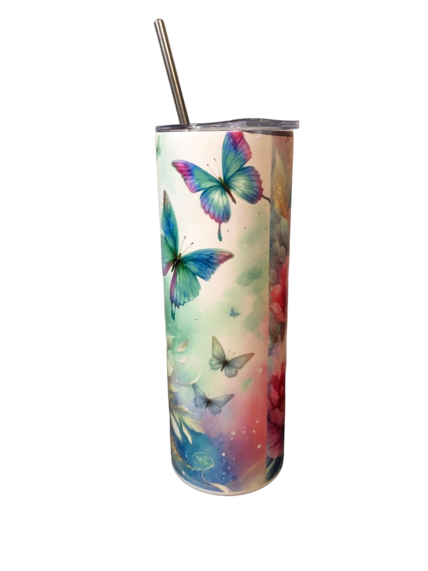 Peony and Butterflies Tumbler