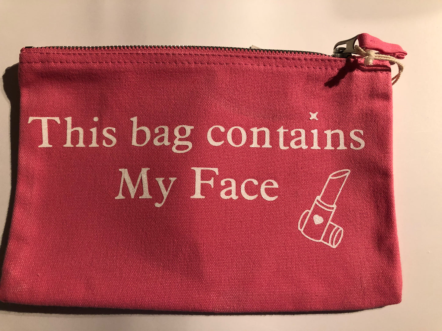 Pink Make -Up Bag with Slogan