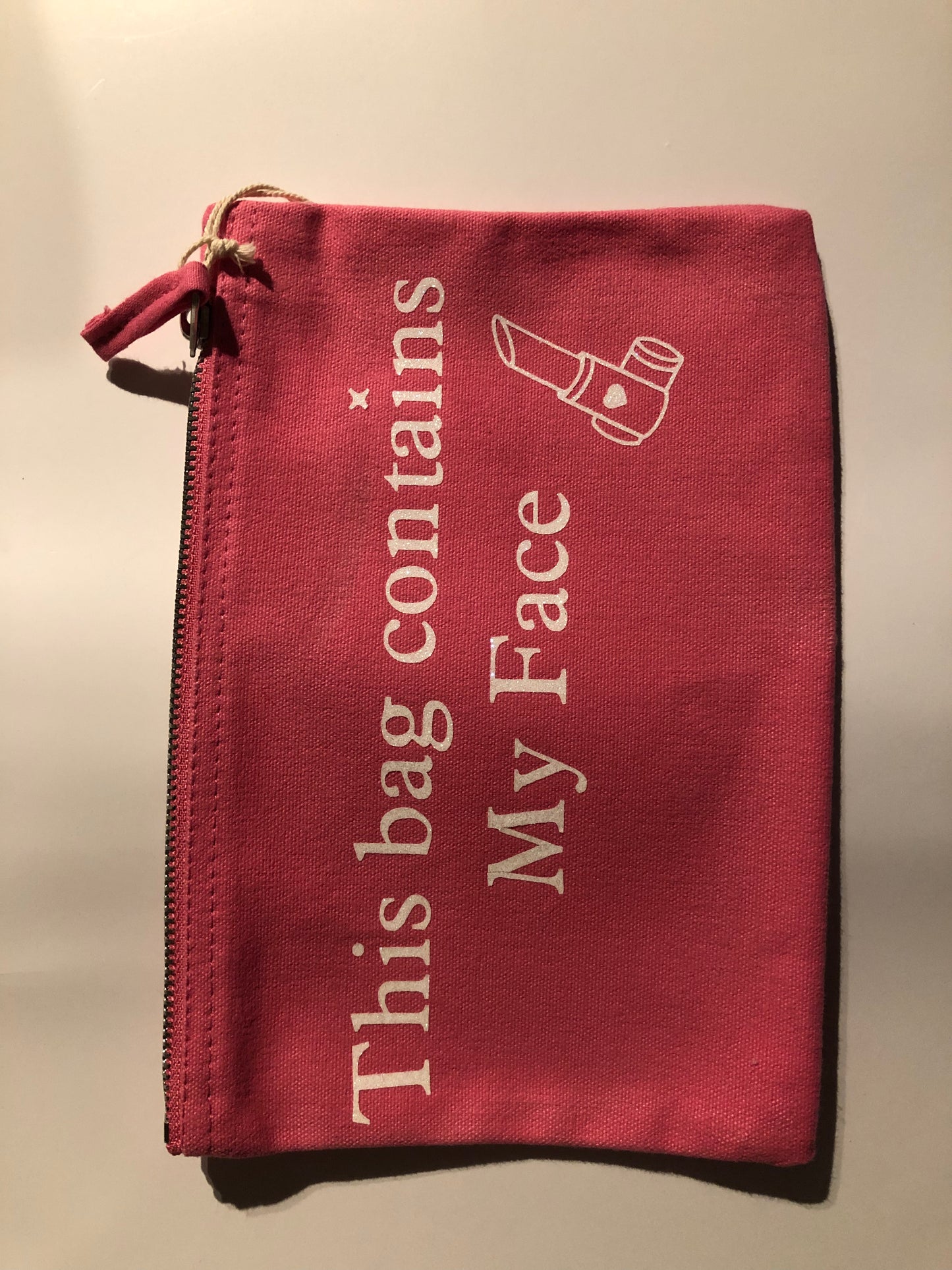 Pink Make -Up Bag with Slogan