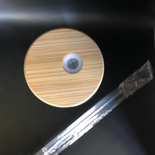 Glass Can Glass with bamboo lid 12oz
