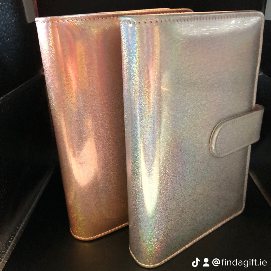 Holographic Silver Budget Binder