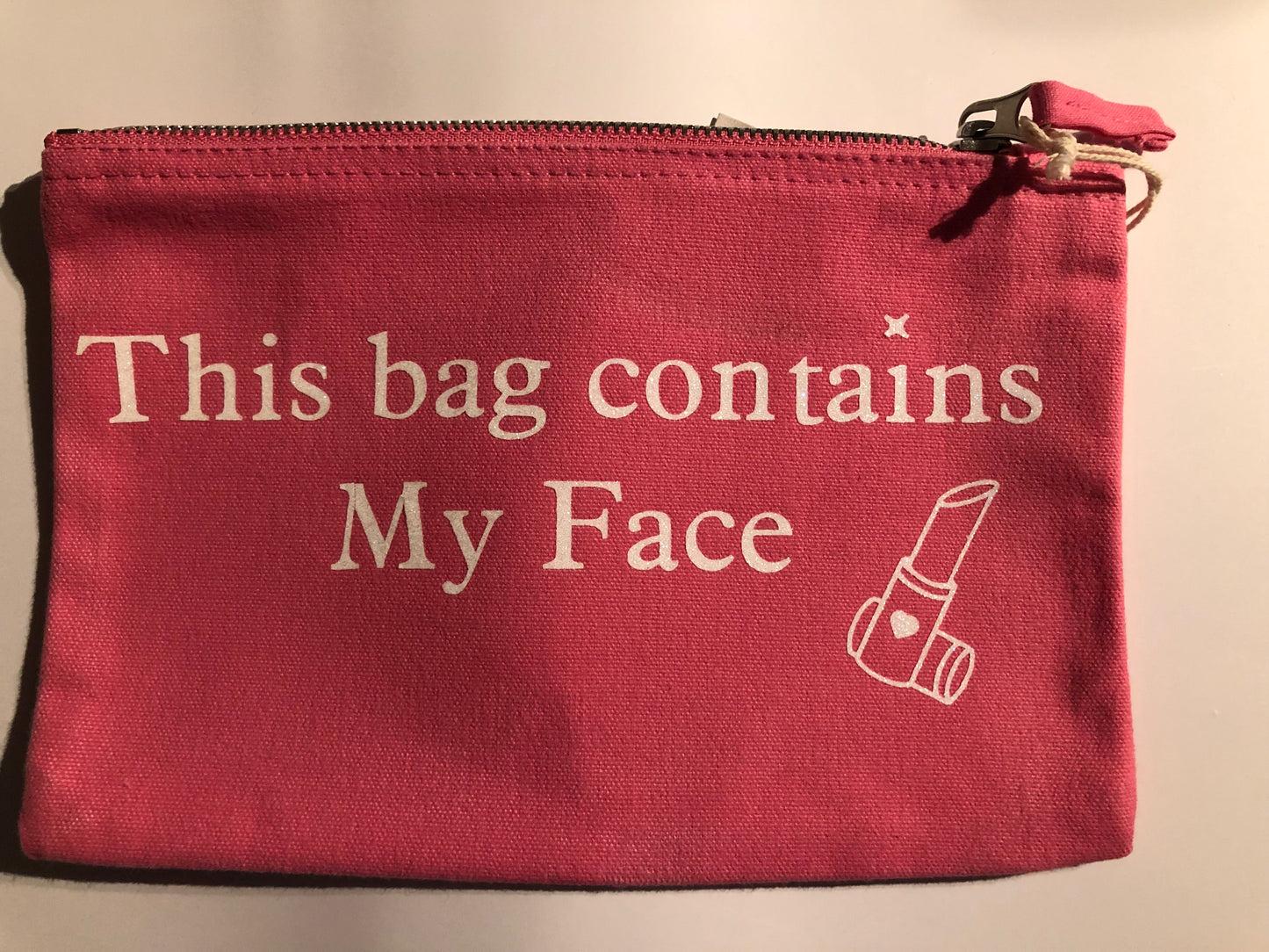 Pink Make -Up Bag with Slogan