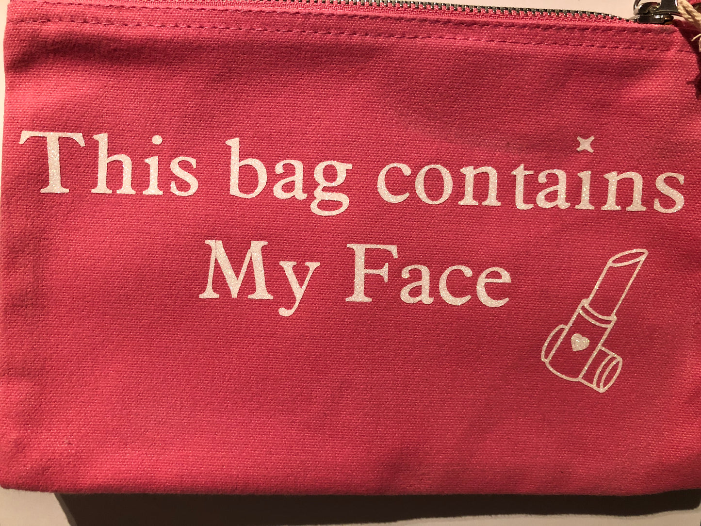 Pink Make -Up Bag with Slogan