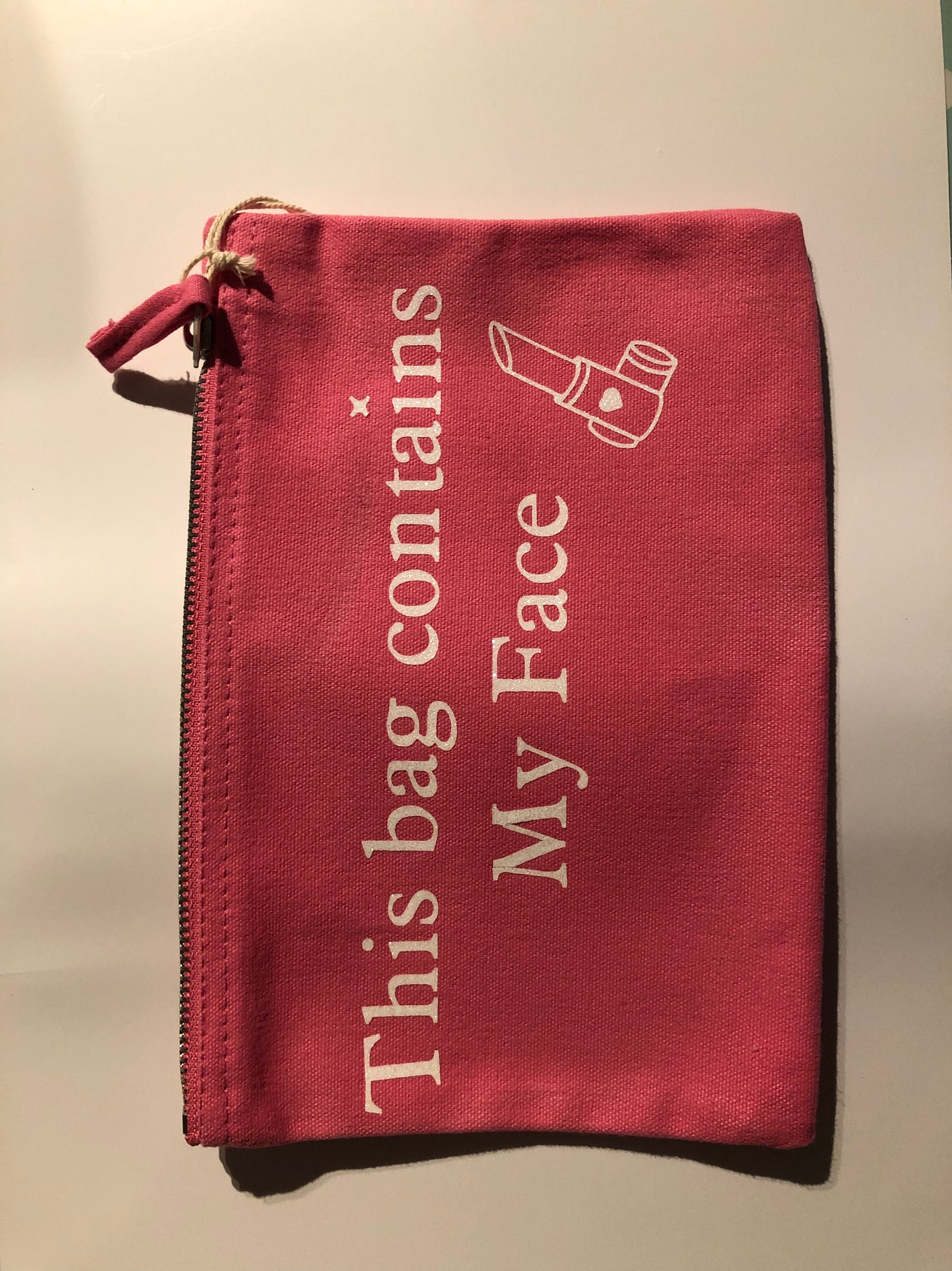 Pink Make -Up Bag with Slogan